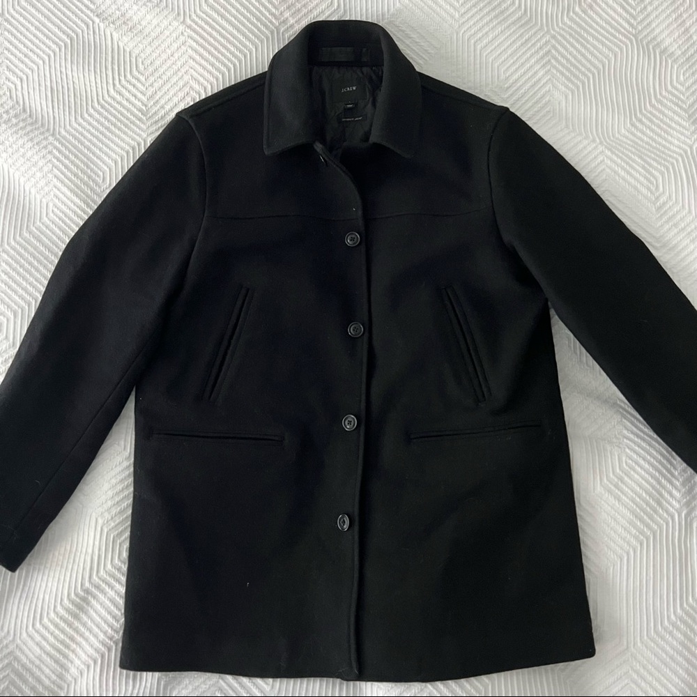 J-Crew Men’s 100% Wool University Jacket - Black - Large